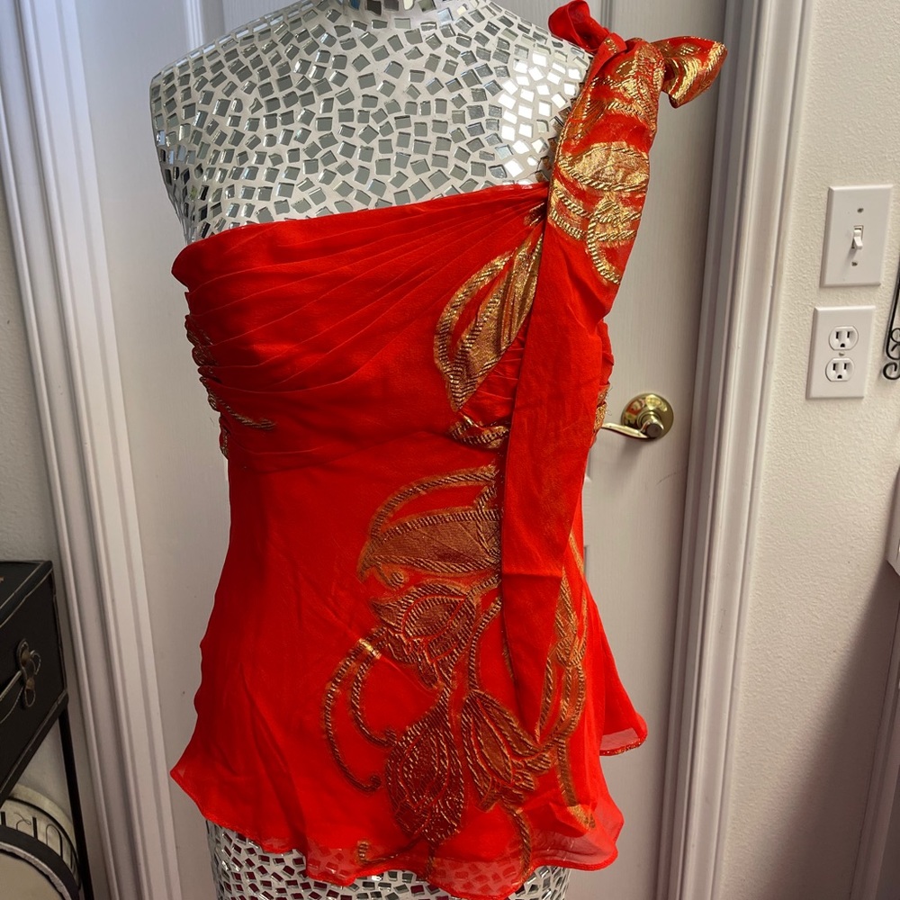 Banana Republic Strapless Silk Top